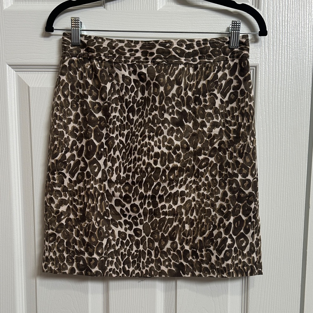 LOFT Animal Print Pencil Skirt